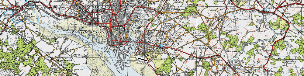 Old map of Itchen in 1919