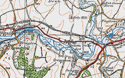 Old map of Itchen Stoke in 1919