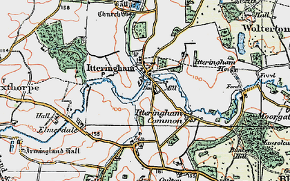 Old map of Itteringham in 1922