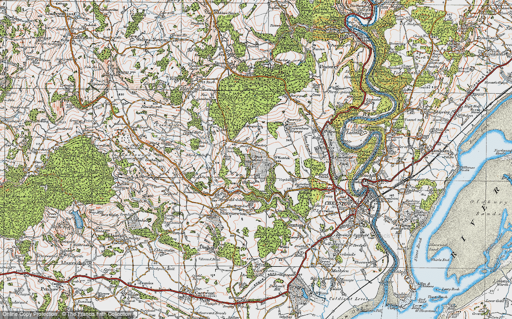 Old Map of Itton, 1919 in 1919