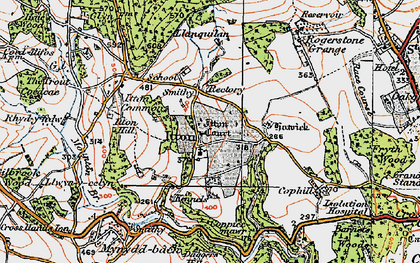 Old map of Itton in 1919