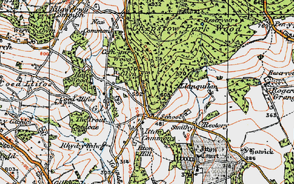 Old map of Itton Common in 1919