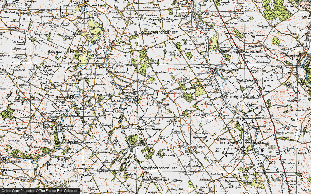 Old Map of Ivegill, 1925 in 1925