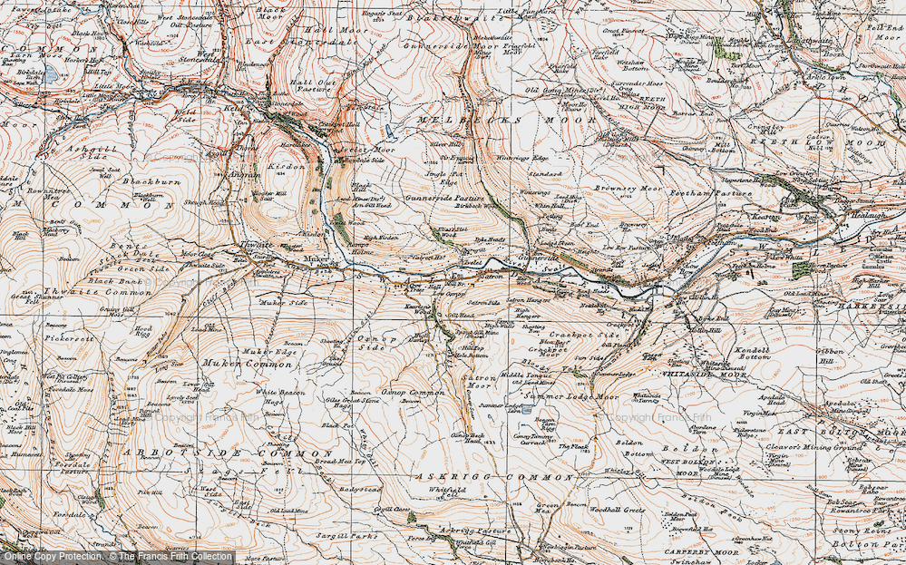 Old Map of Ivelet, 1925 in 1925