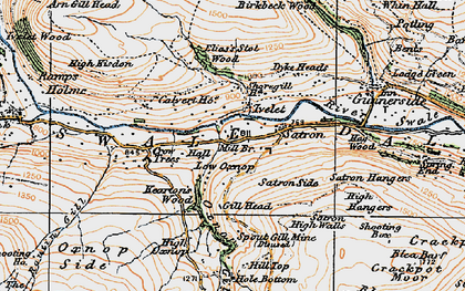 Old map of Ivelet in 1925