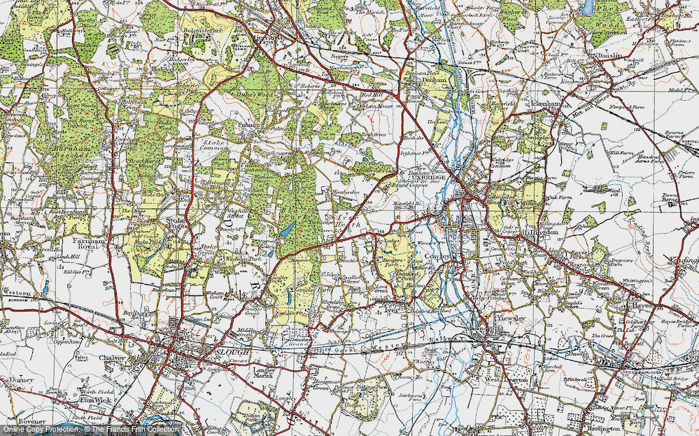 Old Map of Historic Map covering White Lo in 1920