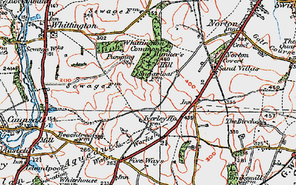 Old map of Bunker's Hill Wood in 1921