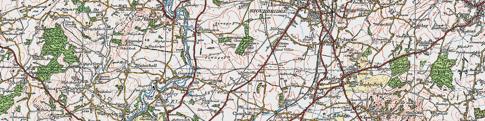 Old map of Iverley in 1921