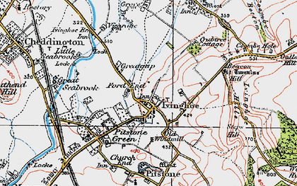 Old map of Ivinghoe in 1920