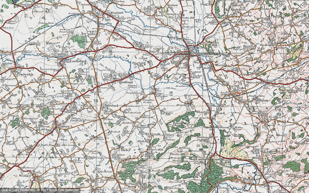 Old Map of Ivington, 1920 in 1920