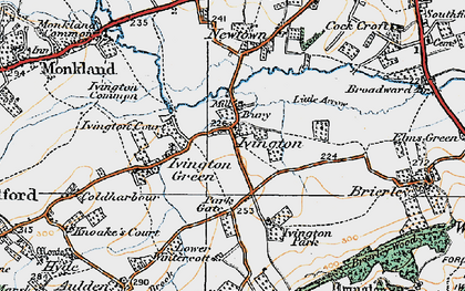 Old map of Ivington in 1920