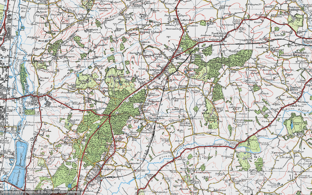 Old Map of Ivy Chimneys, 1920 in 1920