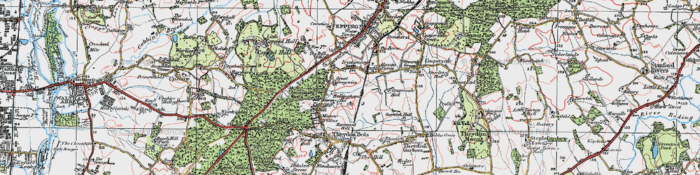 Old map of Ivy Chimneys in 1920