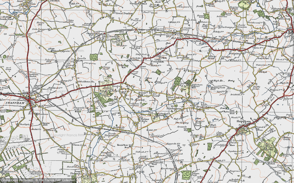 Old Map of Ivy Todd, 1921 in 1921