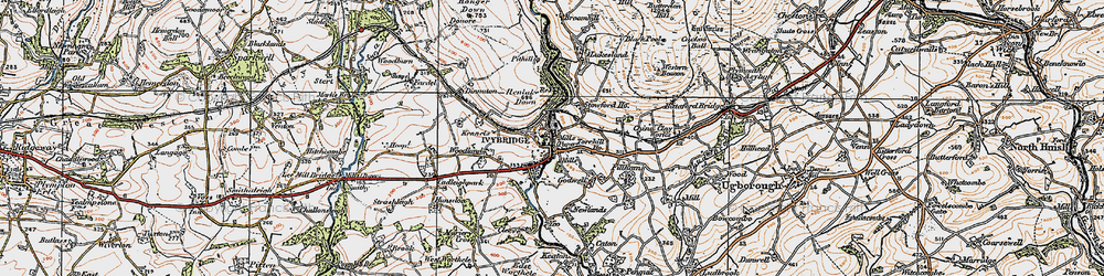 Old map of Ivybridge in 1919