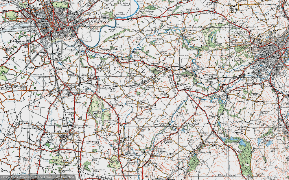 Old Map of Jack Green, 1924 in 1924