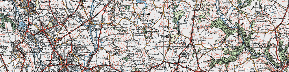 Old map of Brookhouse in 1921
