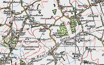 Old map of Jack's Hatch in 1919