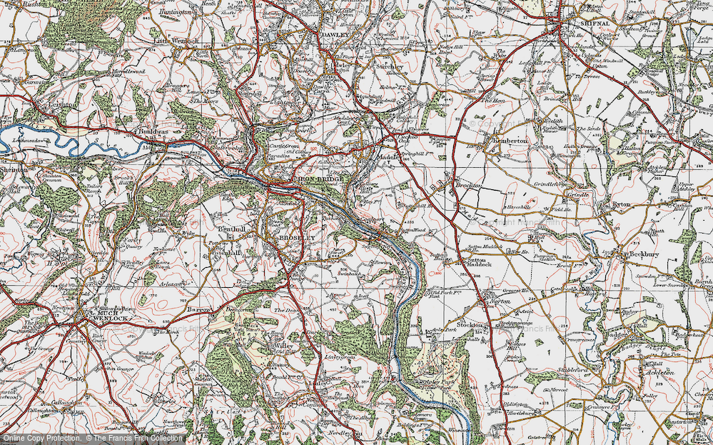 Old Map of Jackfield, 1921 in 1921