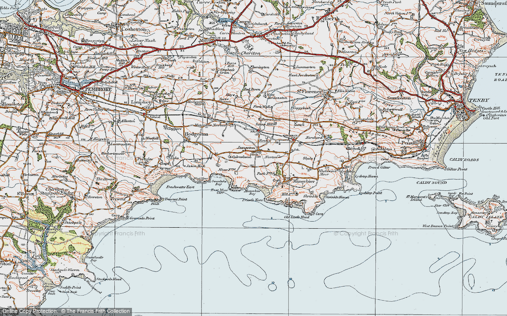 Old Map of Jameston, 1922 in 1922