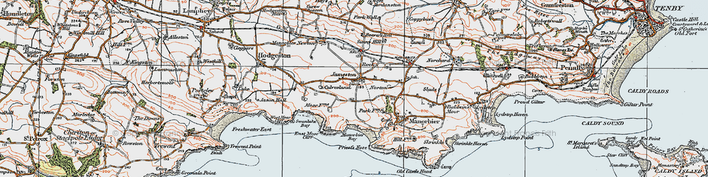 Old map of Jameston in 1922
