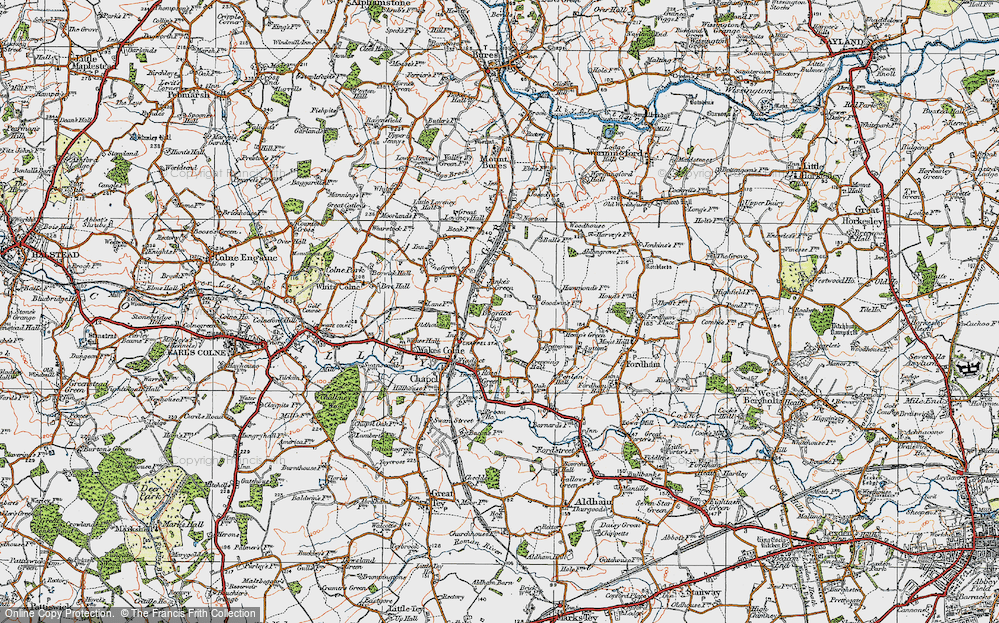 Old Map of Janke's Green, 1921 in 1921
