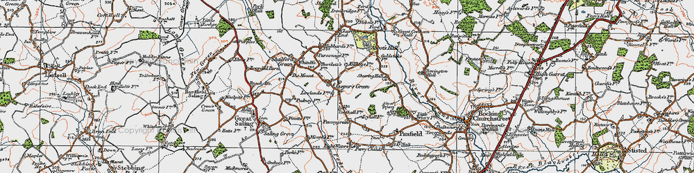 Old map of Jasper's Green in 1921