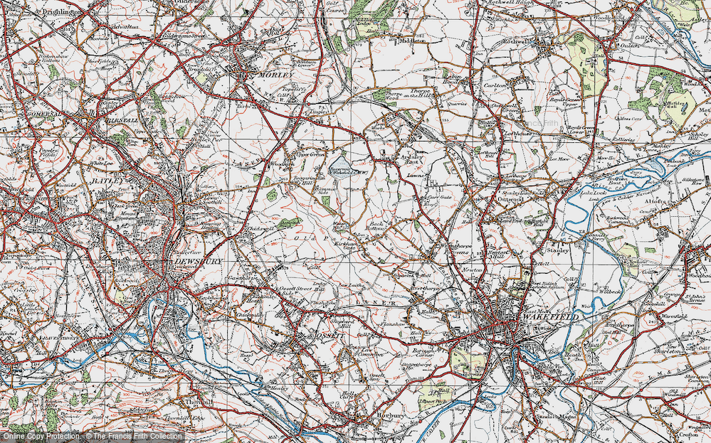 Old Map of Jaw Hill, 1925 in 1925