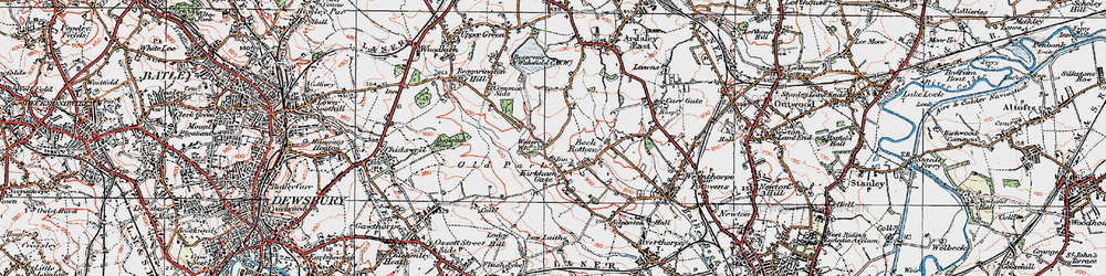 Old map of Jaw Hill in 1925