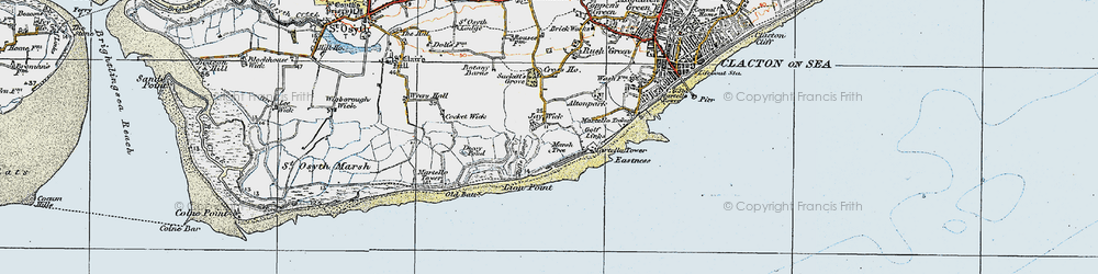 Old map of Jaywick in 1921