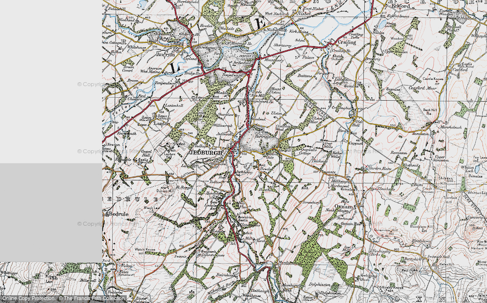 Old Map of Historic Map covering Williescrook in 1926