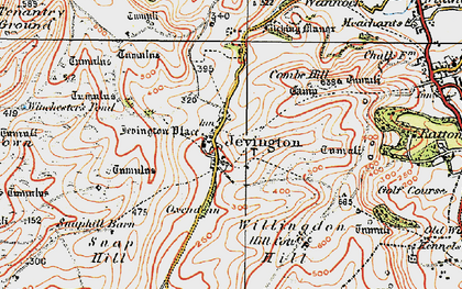 Old map of Jevington in 1920