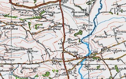 Old map of Jewell's Cross in 1919