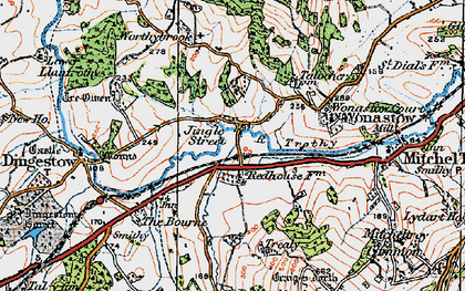 Old map of Bourne, The in 1919