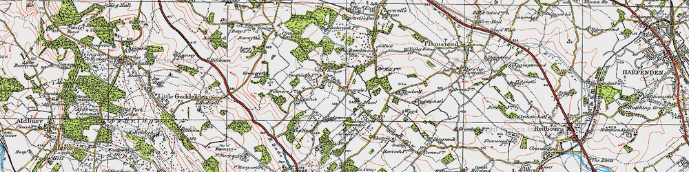 Old map of Jockey End in 1920