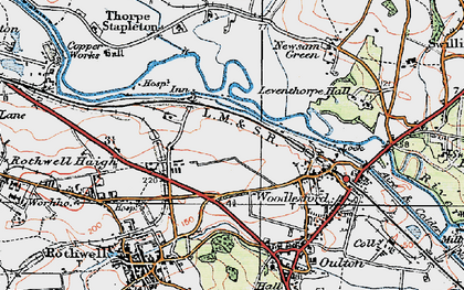 Old map of John O'Gaunts in 1925