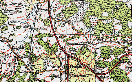 Old map of John's Cross in 1921