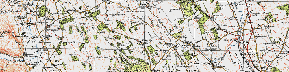 Old map of Auldby in 1925