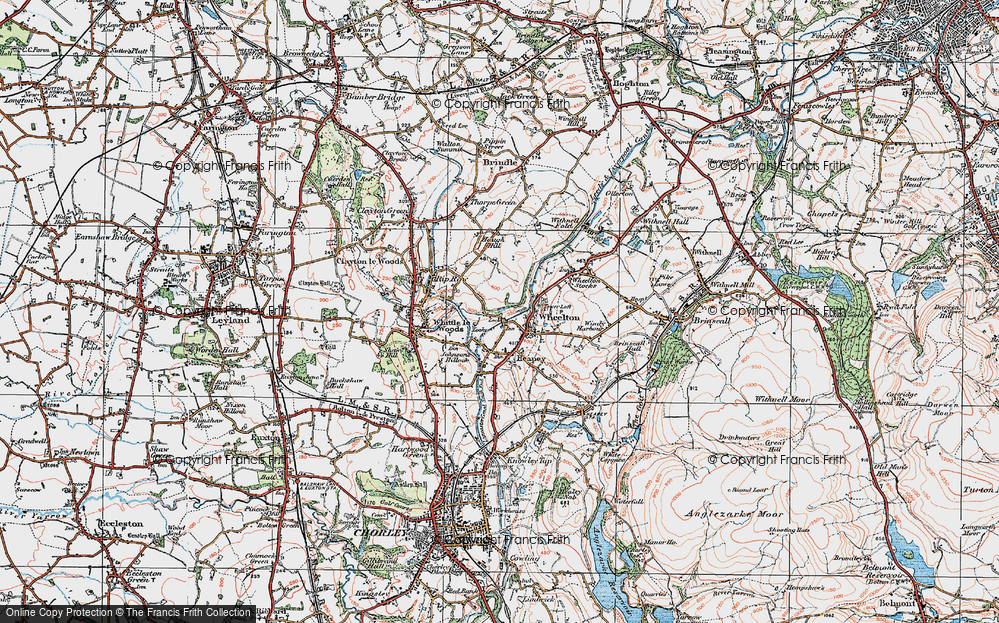 Old Map of Johnson's Hillock, 1924 in 1924
