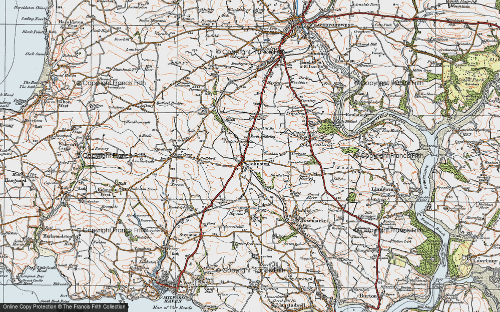 Old Map of Johnston, 1922 in 1922