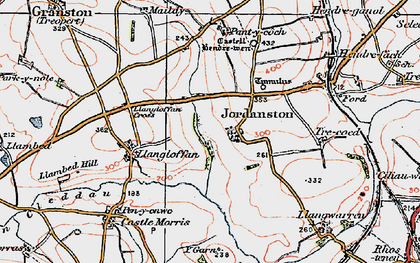 Old map of Jordanston in 1922