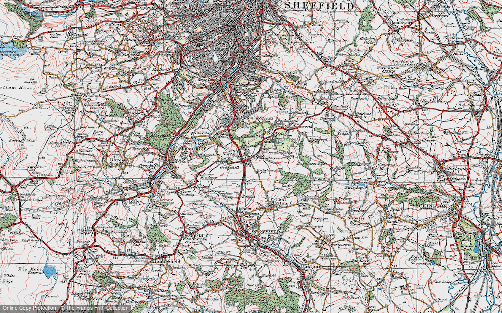 Old Map of Jordanthorpe, 1923 in 1923