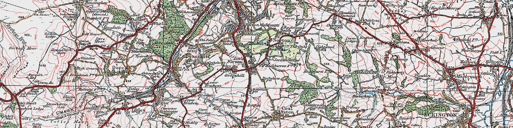 Old map of Jordanthorpe in 1923