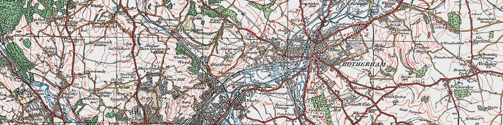 Old map of Jordon in 1923