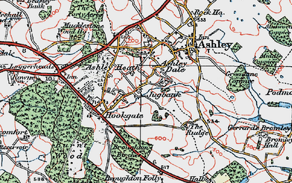 Old map of Jugbank in 1921