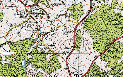Old map of Jumper's Town in 1920