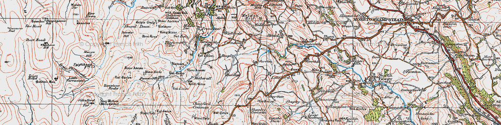 Old map of Jurston in 1919