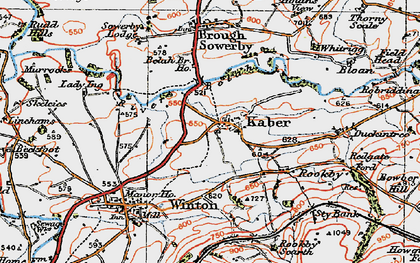 Old map of Kaber in 1925