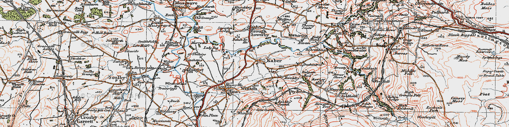 Old map of Kaber in 1925