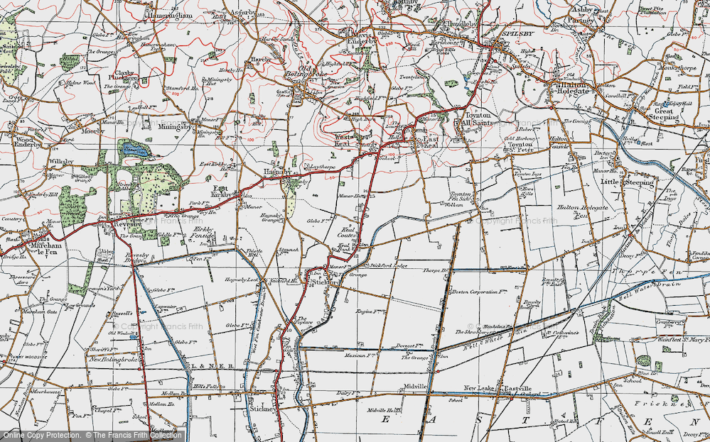 Old Map of Keal Cotes, 1923 in 1923